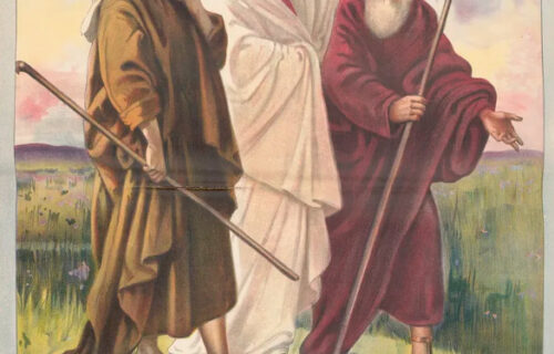 Jesus walking to Emmaus