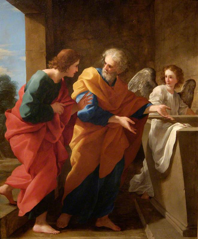 Pietro e Giovanni al sepolcro vuoto di Cristo